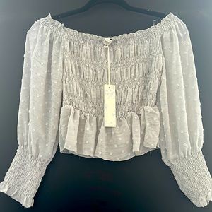 Endless Blu light blu crop top blouse